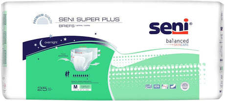 Seni Super Plus Adult Briefs - SME25BP1-Pack - LL Medico