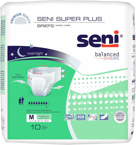 Seni Super Plus Adult Briefs - SME25BP1-Sample - LL Medico