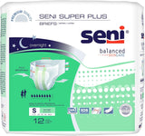 Seni Super Plus Adult Briefs - SSM12BP1-Sample - LL Medico