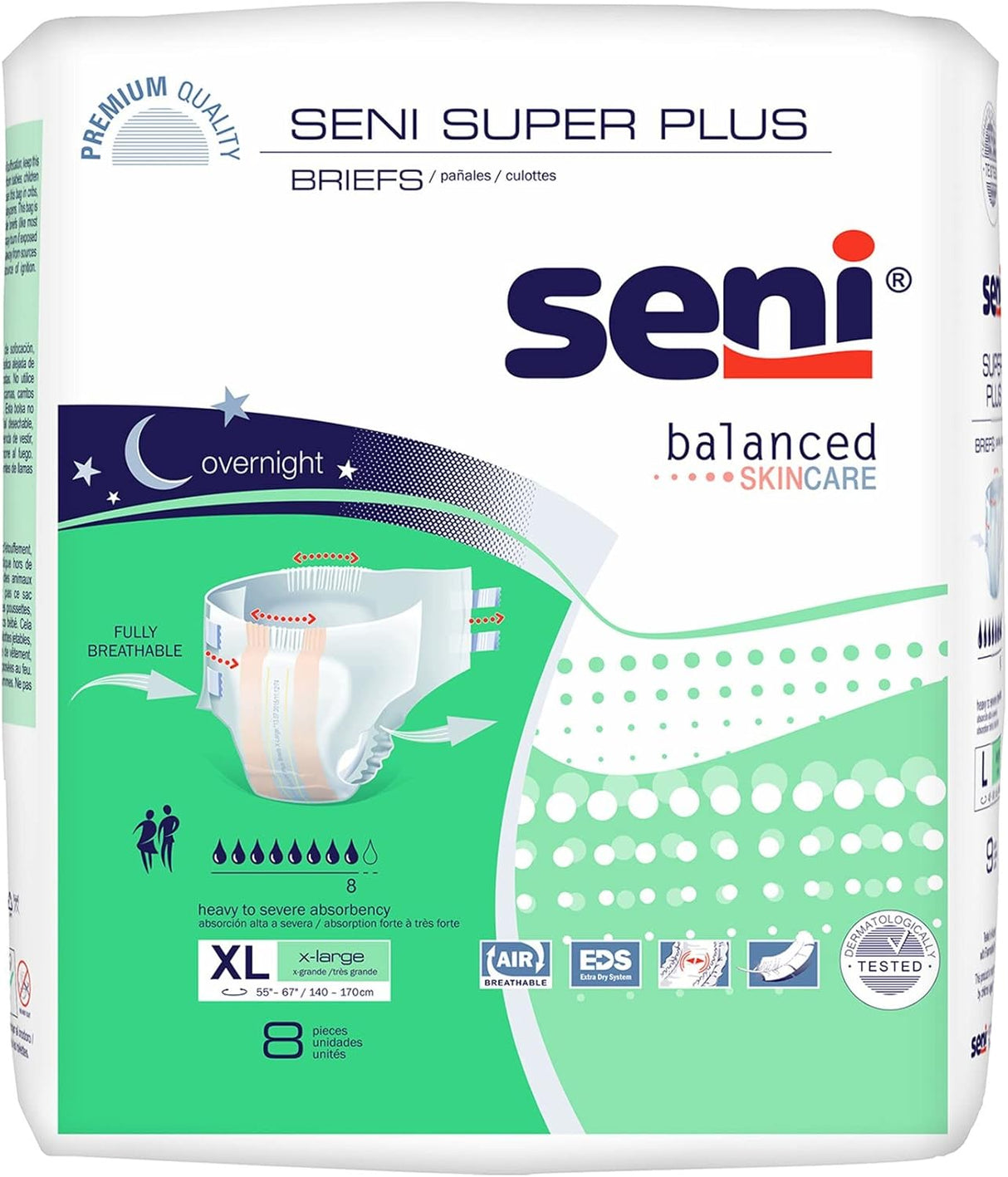 Seni Super Plus Adult Briefs - SXL25BP1-Sample - LL Medico