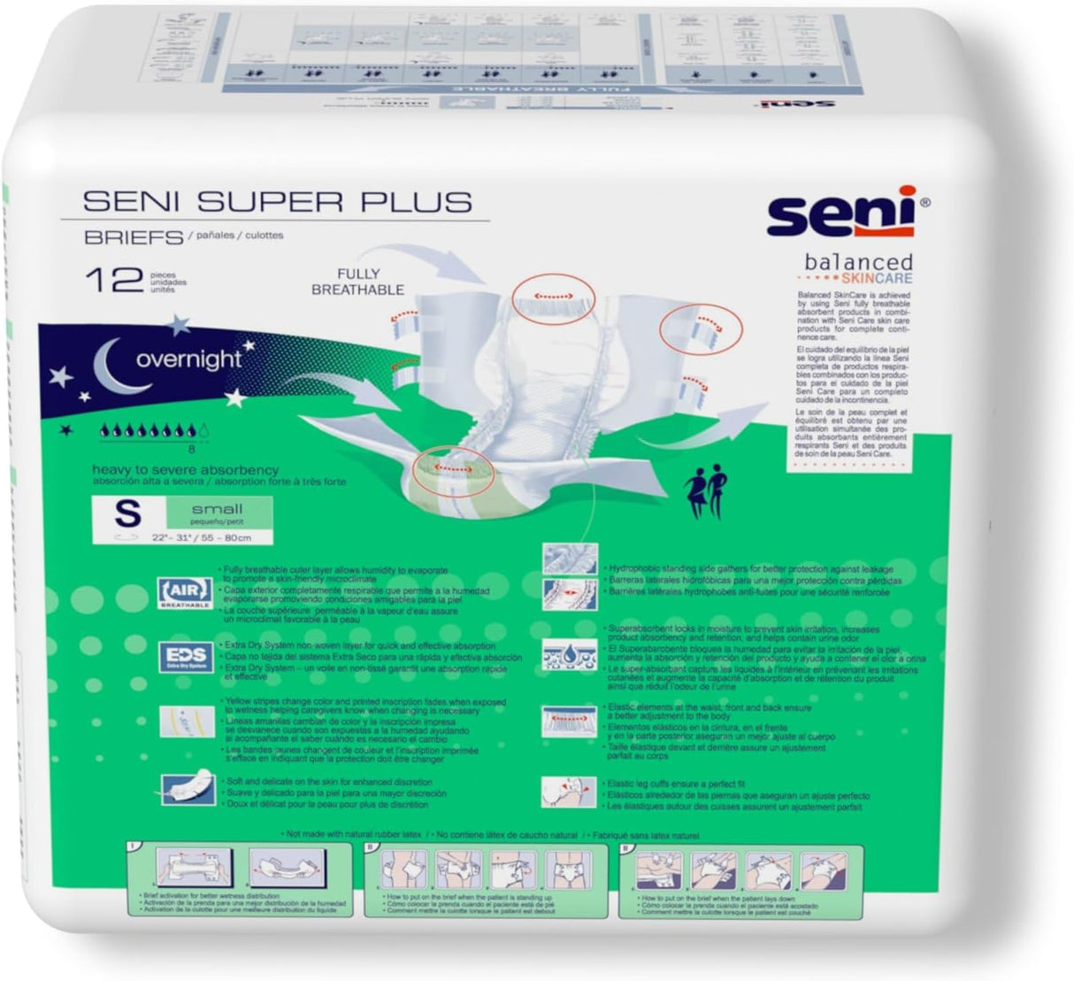 Seni Super Plus Adult Briefs - SXL25BP1-Sample - LL Medico