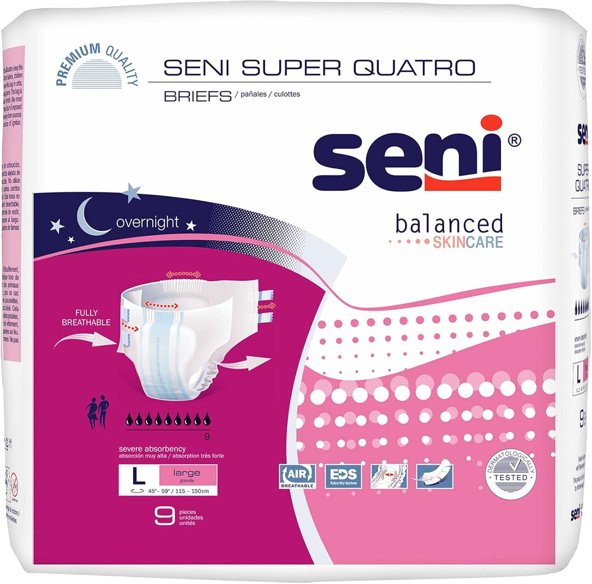 Seni Super Quatro Adult Diapers - SLA09BQ1-Sample - LL Medico