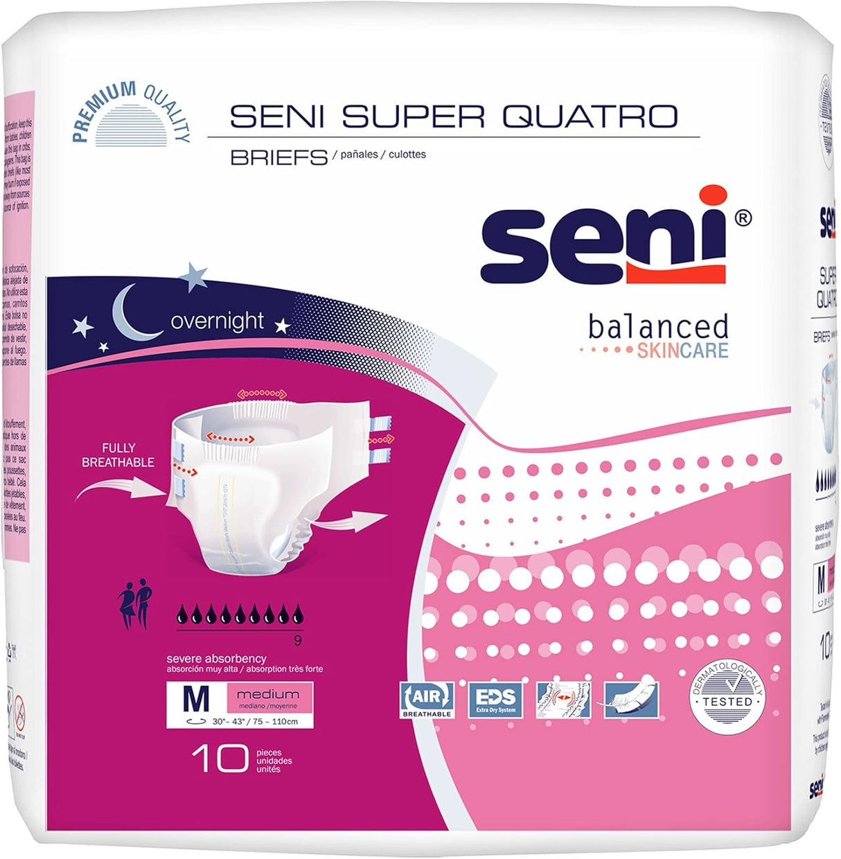 Seni Super Quatro Adult Diapers - SME10BQ1-Sample - LL Medico