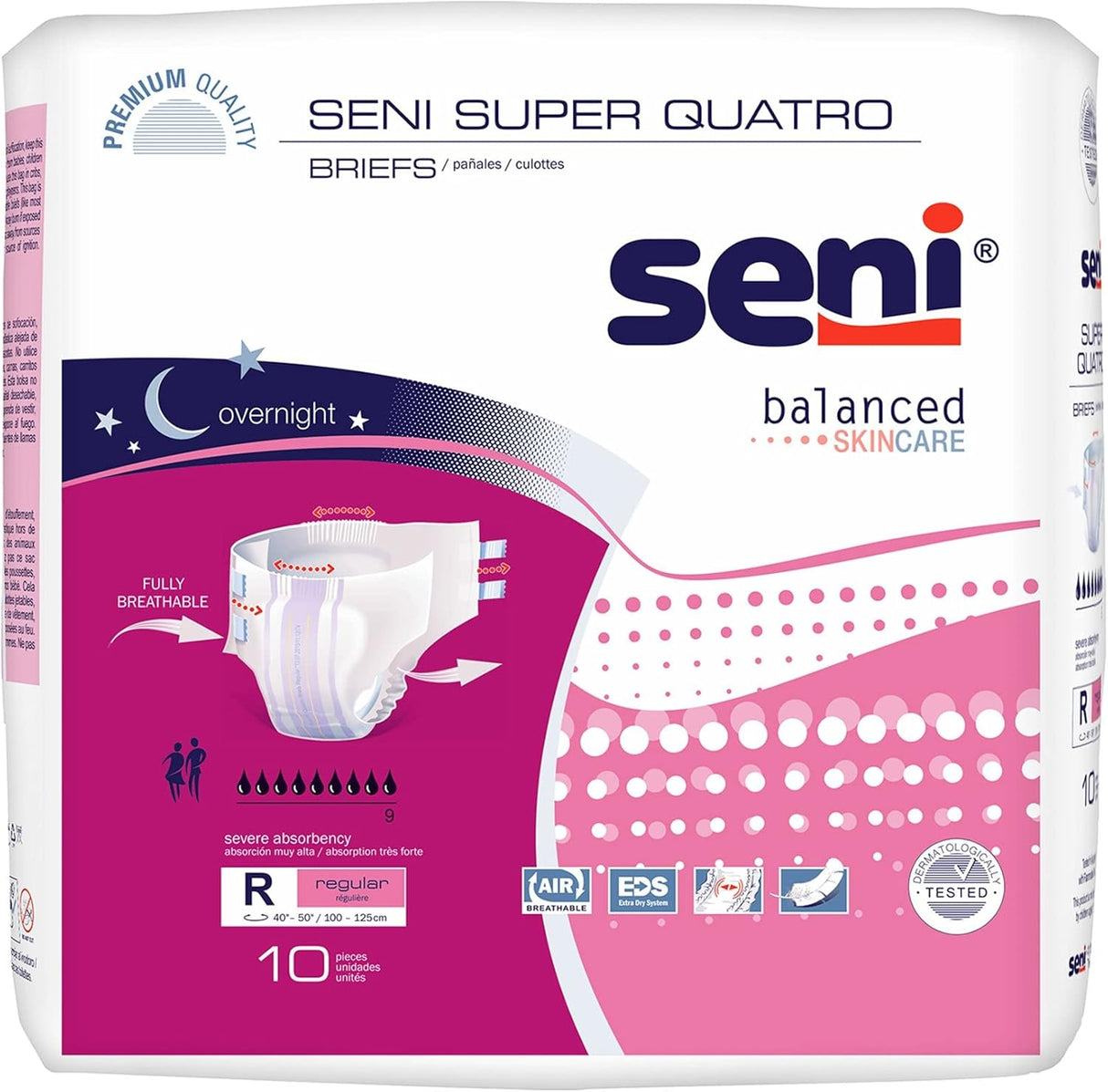 Seni Super Quatro Adult Diapers - SRE10BQ1-Sample - LL Medico