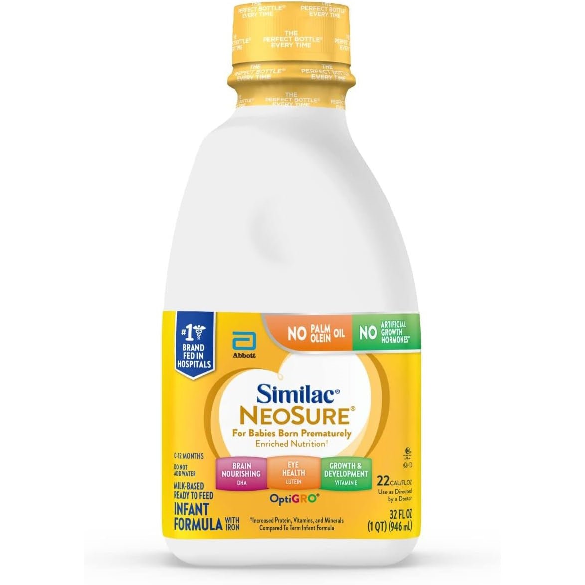 Similac NeoSure Premature Post - Discharge Infant Formula, Ready - to - Feed Baby Formula, 32 - fl - oz Bottle - 57455-Each - LL Medico