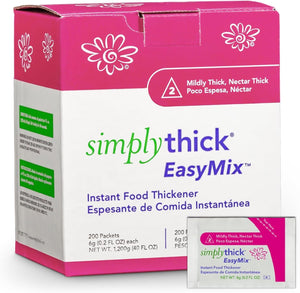 SimplyThick EasyMix Food Thickener Packets, Nectar Consistency, 6g, 200 Count - STIND200L2-Box - LL Medico