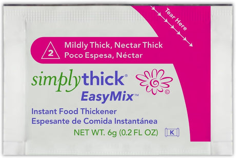 SimplyThick EasyMix Food Thickener Packets, Nectar Consistency, 6g, 200 Count - STIND200L2-Box - LL Medico