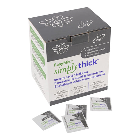 SimplyThick EasyMix Food Thickener Packets, Unflavored Gel, IDDSI Level 1, 4 g - STIND300L1-Single - LL Medico