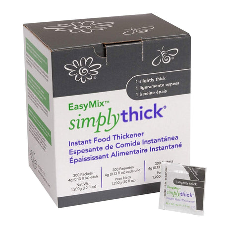 SimplyThick EasyMix Food Thickener Packets, Unflavored Gel, IDDSI Level 1, 4 g - STIND300L1-Single - LL Medico