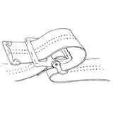 Skil-Care Gait Belt, Pinstripe Cotton, 60" - 252010-Single - LL Medico