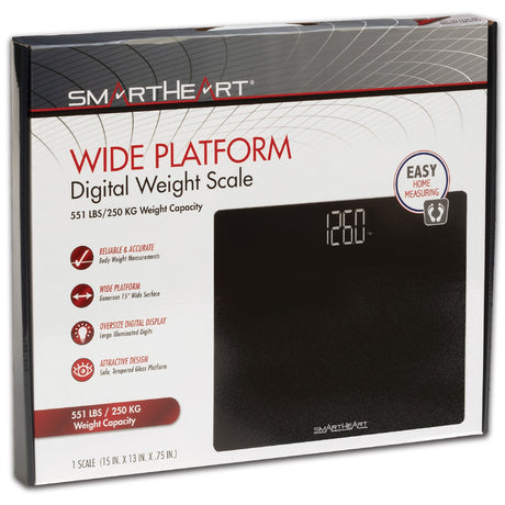 SmartHeart Digital Talking Scale, 438 lbs, Black - 19-104 - LL Medico