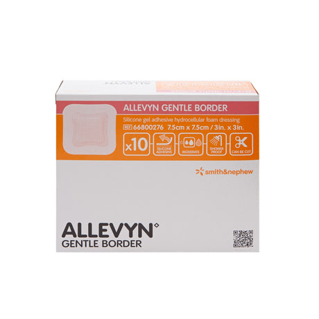 Smith & Nephew Allevyn Gentle Border Foam Dressing, Adhesive, Square, Sterile - 66800280-Single - LL Medico