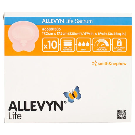 Smith & Nephew Allevyn Life Foam Dressing, Sacral, Bordered, Silicone Adhesive, Sterile - 66801306-Single - LL Medico