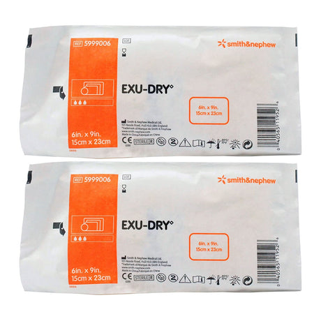 Smith & Nephew EXU-DRY Anti-Shear Super Absorbent Dressing, Sterile, Rectangle - 5999006-Single - LL Medico