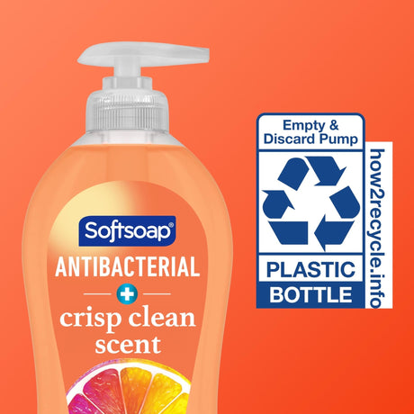 Softsoap Antibacterial Liquid Hand Soap, Crisp Clean Scent, 11.25 Oz Pump Bottle - US03562A-Single - LL Medico