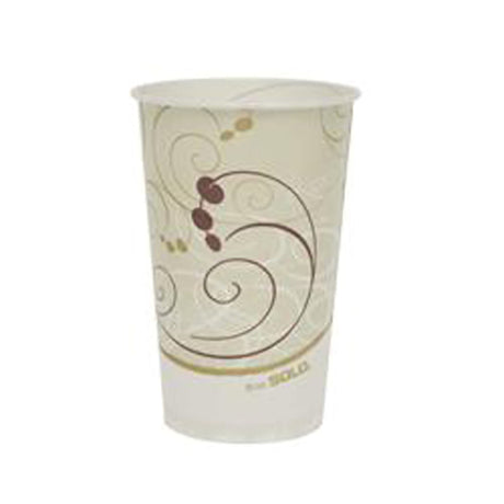 Solo Drinking Cup, Disposable, 16 oz, Symphony Print, Wax Coated Paper - RW16-J8000-Sleeve - LL Medico