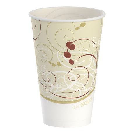 Solo Drinking Cup, Disposable, 16 oz, Symphony Print, Wax Coated Paper - RW16-J8000-Sleeve - LL Medico