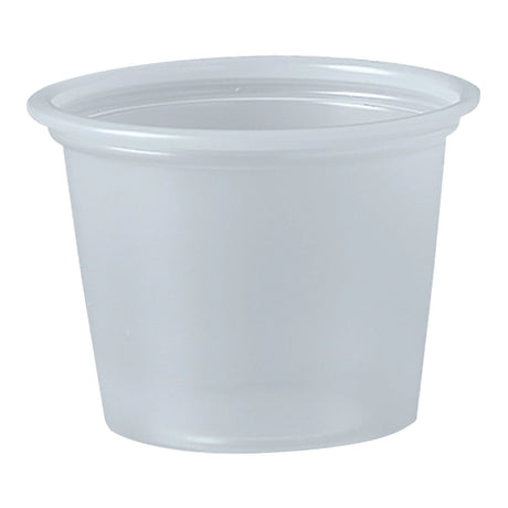Solo Souffle Cup, 1 oz, Translucent, Plastic, Disposable - P100N-Sleeve - LL Medico