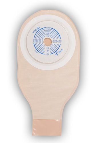 ConvaTec ActiveLife One-Piece Colostomy Pouch, Flat, Cut-to-Fit, Transparent, 12-Inch, Durahesive, Extended Wear, with Tape - 400598-Single - LL Medico