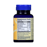A dark blue Foster & Thrive Multivitamin Supplement bottle with a blue cap features a supplement facts label listing vitamin B complex, C, B1, B2, B6, and calcium on a white background—detailing ingredients and dosages.