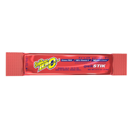 Sqwincher Qwik Stik Zero Oral Electrolyte Solution, Fruit Punch, 0.11 oz - 159060102-Pack - LL Medico