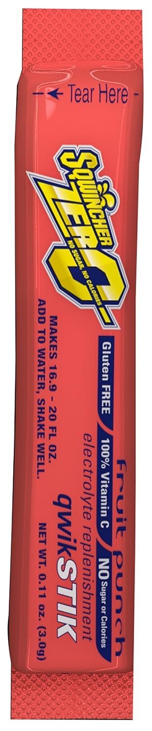Sqwincher Qwik Stik Zero Oral Electrolyte Solution, Mixed Berry, 0.11 oz - 159060101-Pack - LL Medico