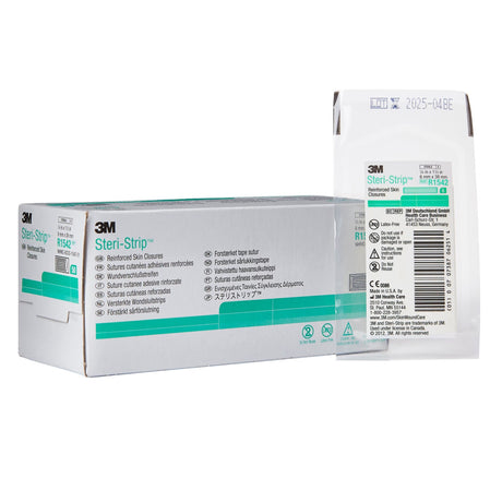 Steri-Strip Reinforced Skin Closure Strips, Sterile, Nonwoven, White, 0.25 x 1.5" - R1542-Single - LL Medico