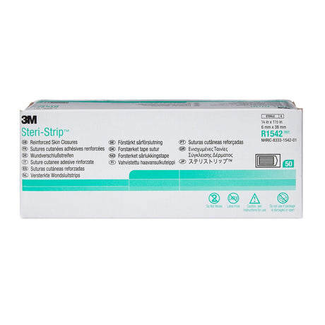 Steri-Strip Reinforced Skin Closure Strips, Sterile, Nonwoven, White, 0.25 x 1.5" - R1542-Single - LL Medico