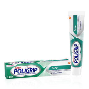 Super Poligrip Poligrip Zinc-Free Denture Adhesive Cream, 2.4 oz. - 31015806204-Single - LL Medico