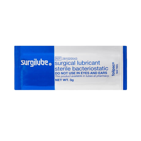 Surgilube Lubricating Jelly, 3 Gram Individual Packets - 281020543-Box - LL Medico