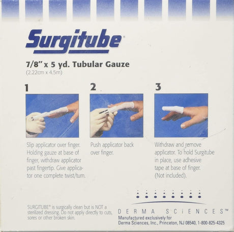 Surgitube Tubular Gauze Bandage, Non-Sterile, Size 2, 7/8" x 5 Yard - GL205W-Single - LL Medico