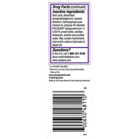 Systane Complete Lubricant Eye Drops, 0.6%, 10 mL - 30065048110-Single - LL Medico