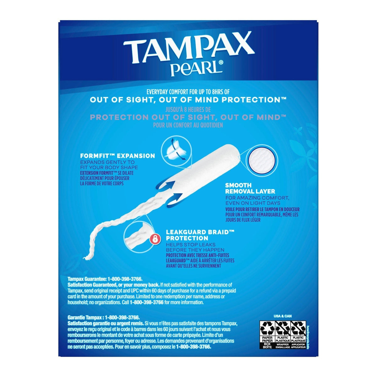 Tampax Pearl Tampons Super Absorbency, Unscented, 18 Count - 07301037908-Box - LL Medico