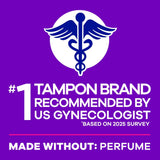 Tampax Radiant Tampons, Regular Absorbency, Unscented, Plastic Applicator, 84 Count - 07301071306-Box - LL Medico