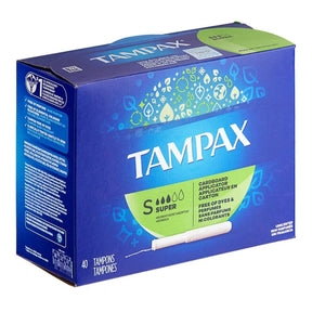 Tampax Super Absorbency Unscented Tampons - 00073010000728-Box - LL Medico