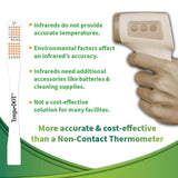 Tempa·DOT Disposable Oral Thermometer, Color Dot Display, 99 to 104 °F - 5122-Box - LL Medico