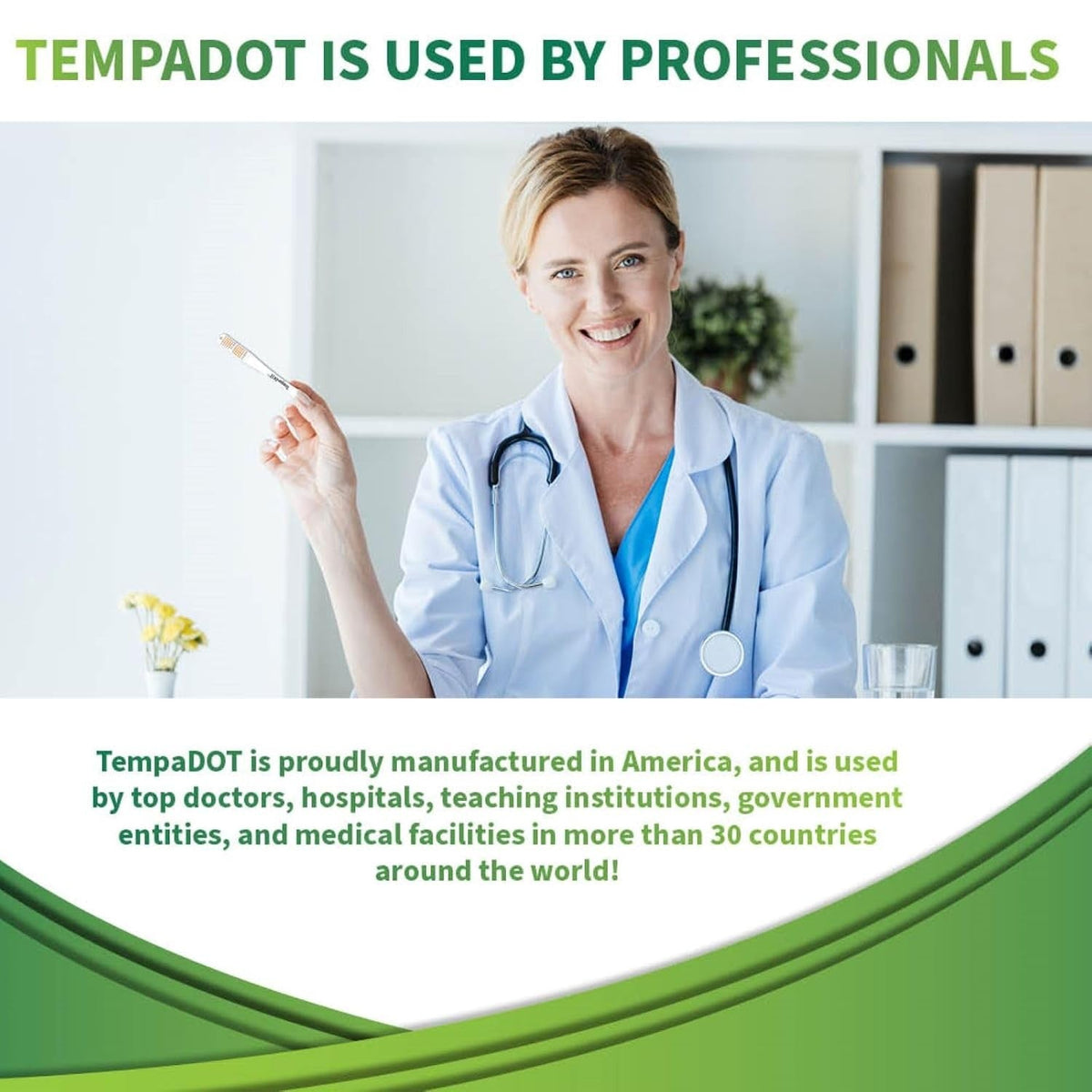 Tempa·DOT Disposable Oral Thermometer, Color Dot Display, 99 to 104 °F - 5122-Box - LL Medico