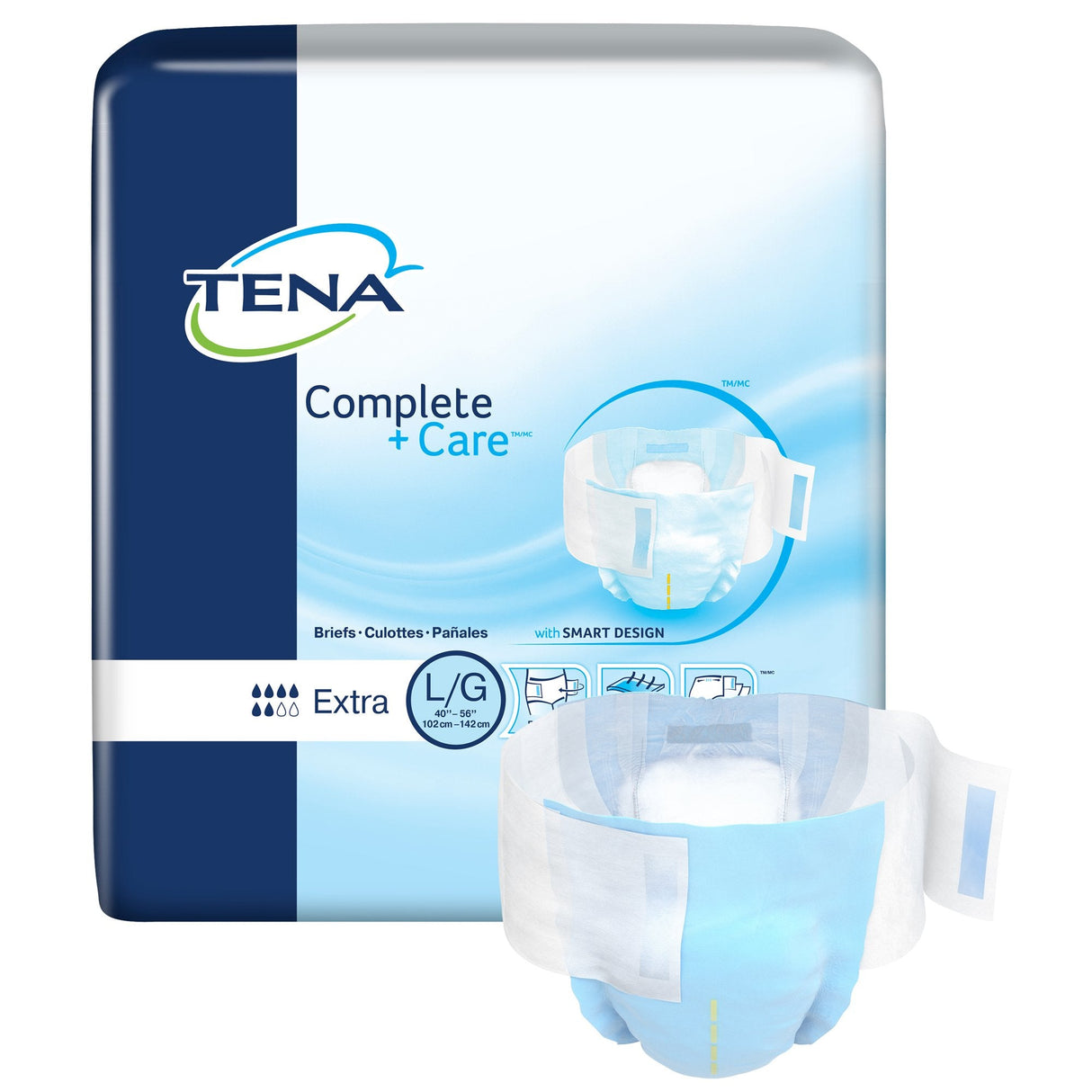 TENA Complete +Care Adult Briefs, Extra - 69960-Pack - LL Medico
