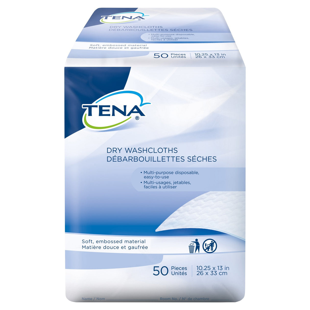 TENA Dry Washcloths - 74499-Pack - LL Medico