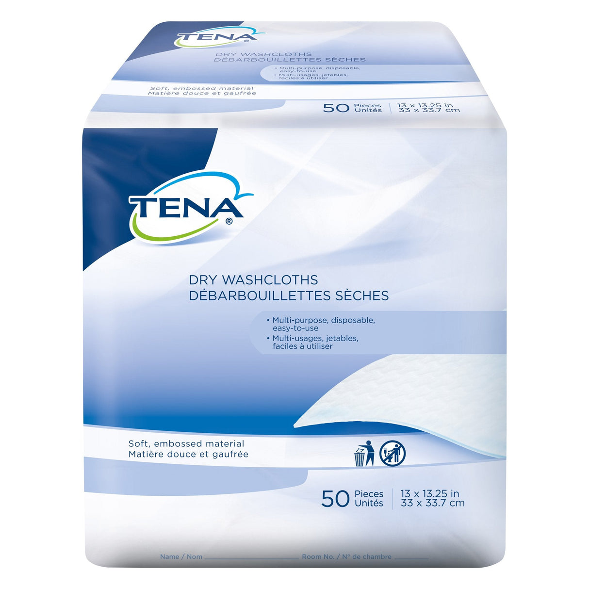 TENA Dry Washcloths - 74500-Pack - LL Medico