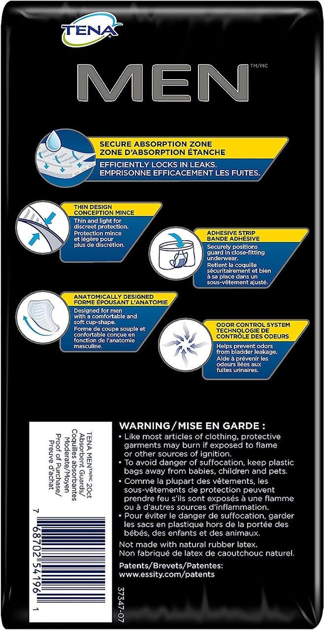 TENA for Men Guards, Maximum - 50600-Pack - LL Medico