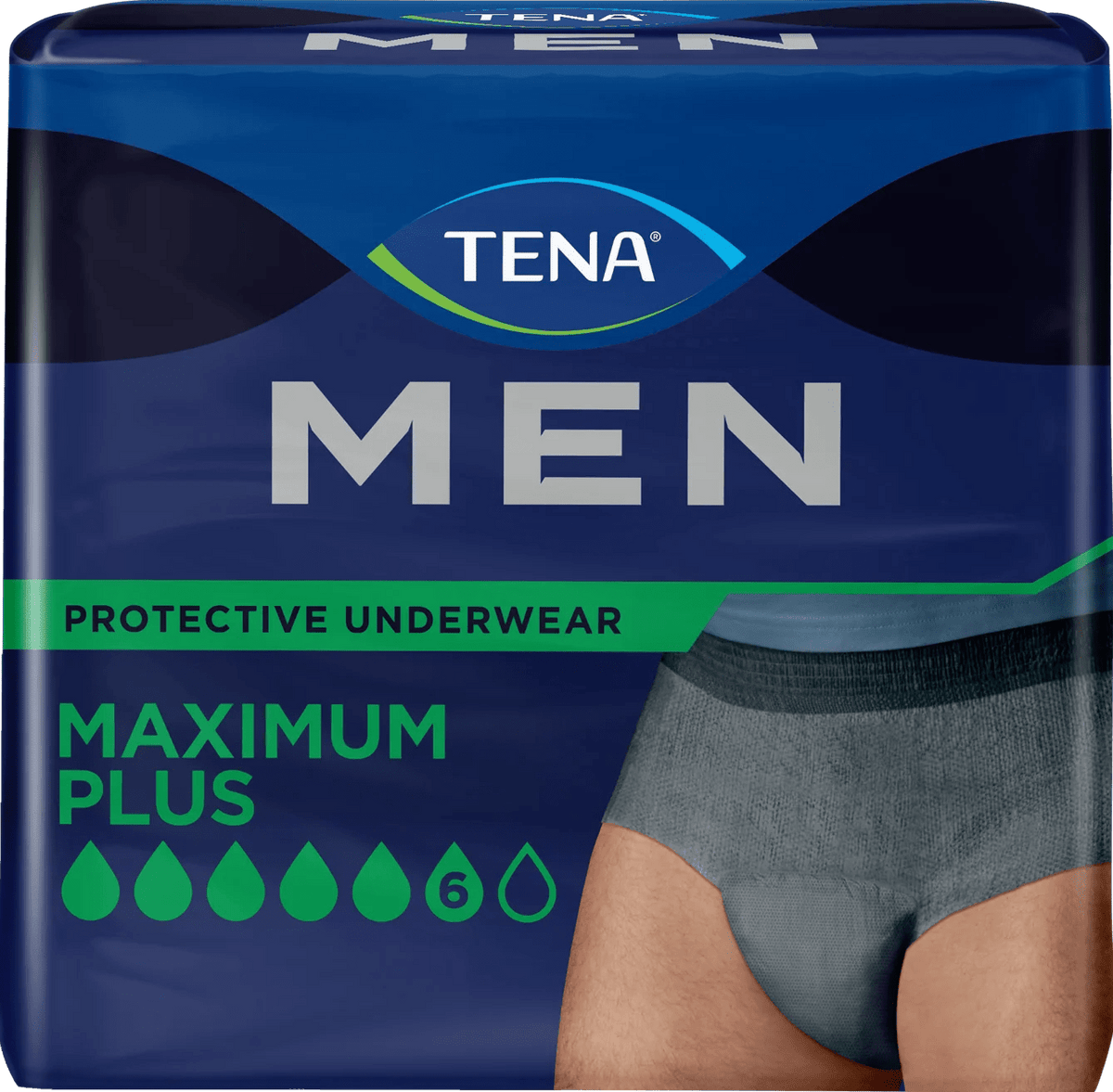 TENA Men Maximum Plus Protective Underwear, package front