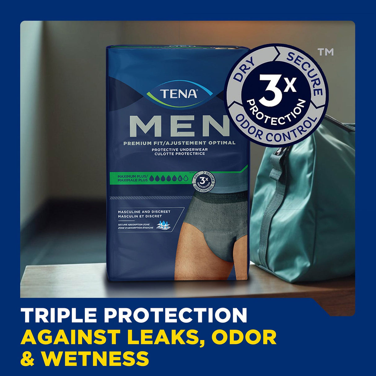 TENA Men Maximum Plus Protective Underwear - 81920-Pack - LL Medico