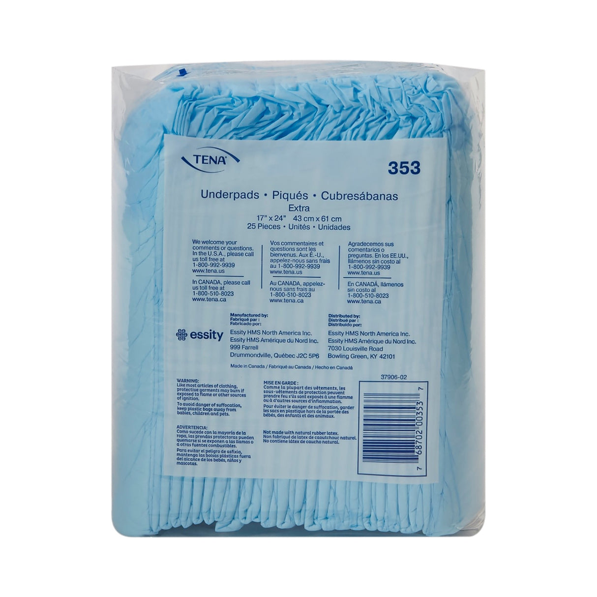 TENA Underpad Extra, Light Absorbency - 353-Pack - LL Medico