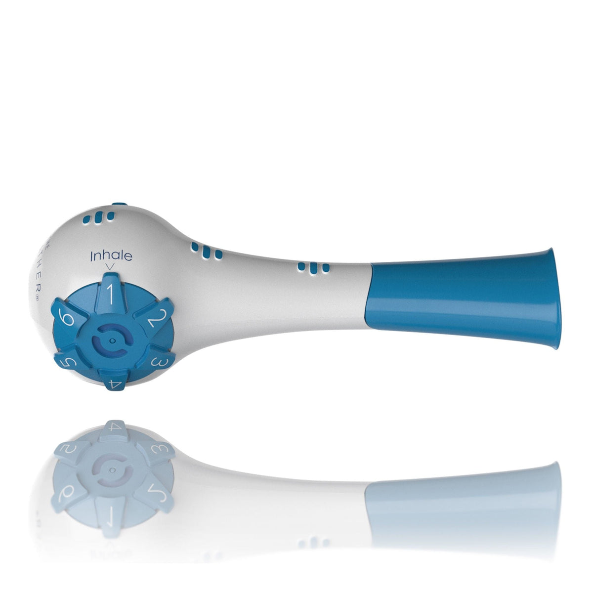 PN Medical The Breather Respiratory Muscle Trainer - Natural Breathing Exerciser Trainer For Drug-Free Respiratory Therapy - B-BLUE - LL Medico