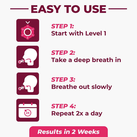The Breather Respiratory Muscle Trainer, Pink - B-PINK-Single - LL Medico