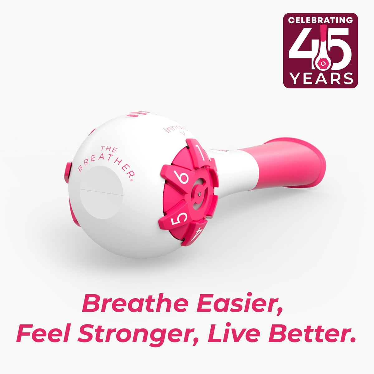 The Breather Respiratory Muscle Trainer, Pink - B-PINK-Single - LL Medico