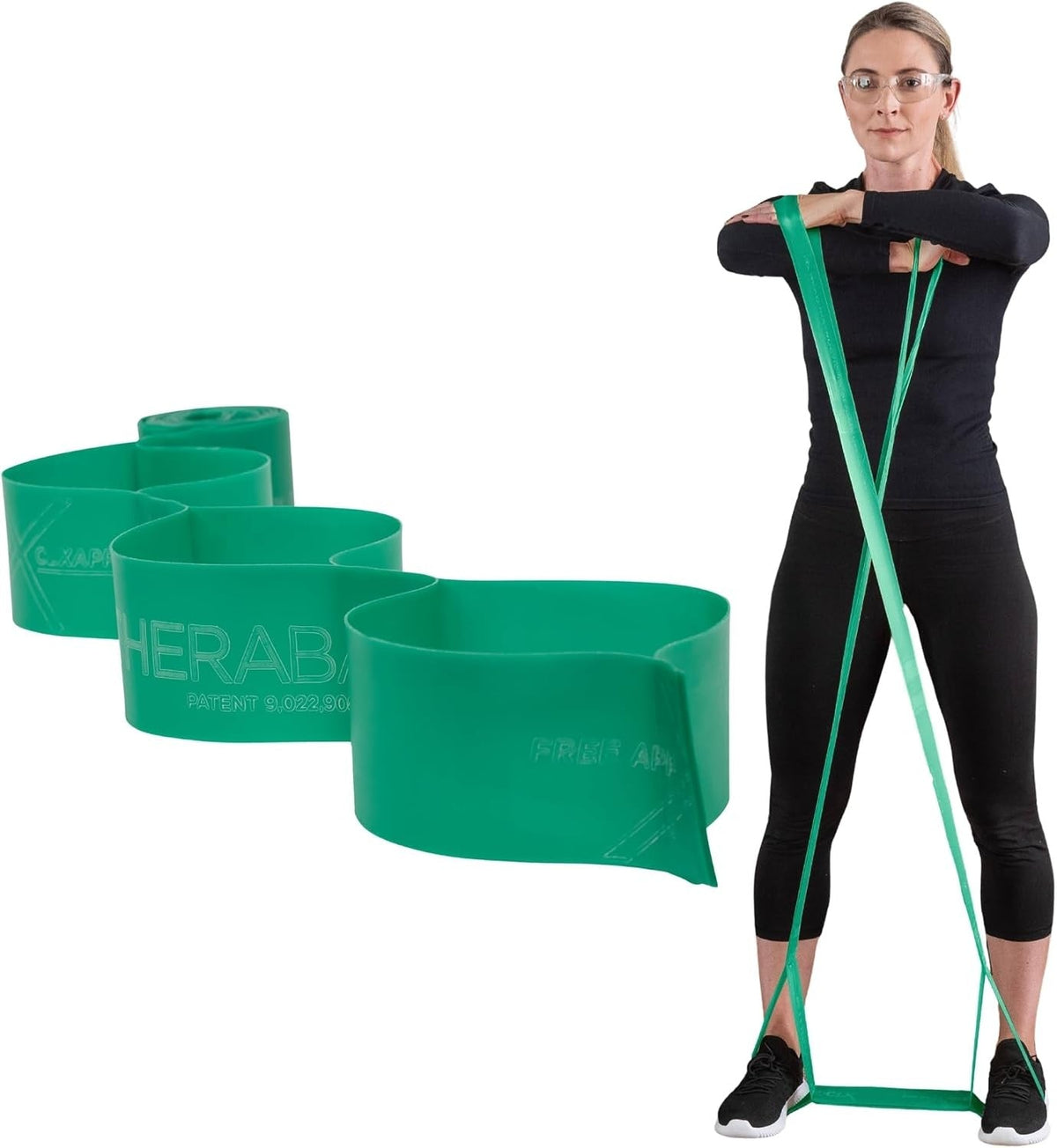 TheraBand Exercise Resistance Band, Non-Latex, Green, Heavy, 4" x 25 Yard - 81234764-Single - LL Medico