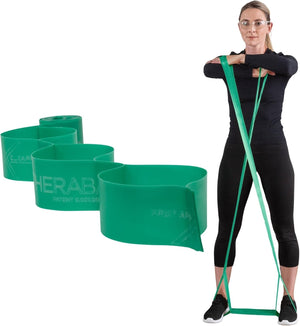 TheraBand Exercise Resistance Band, Non-Latex, Green, Heavy, 4" x 25 Yard - 81234764-Single - LL Medico