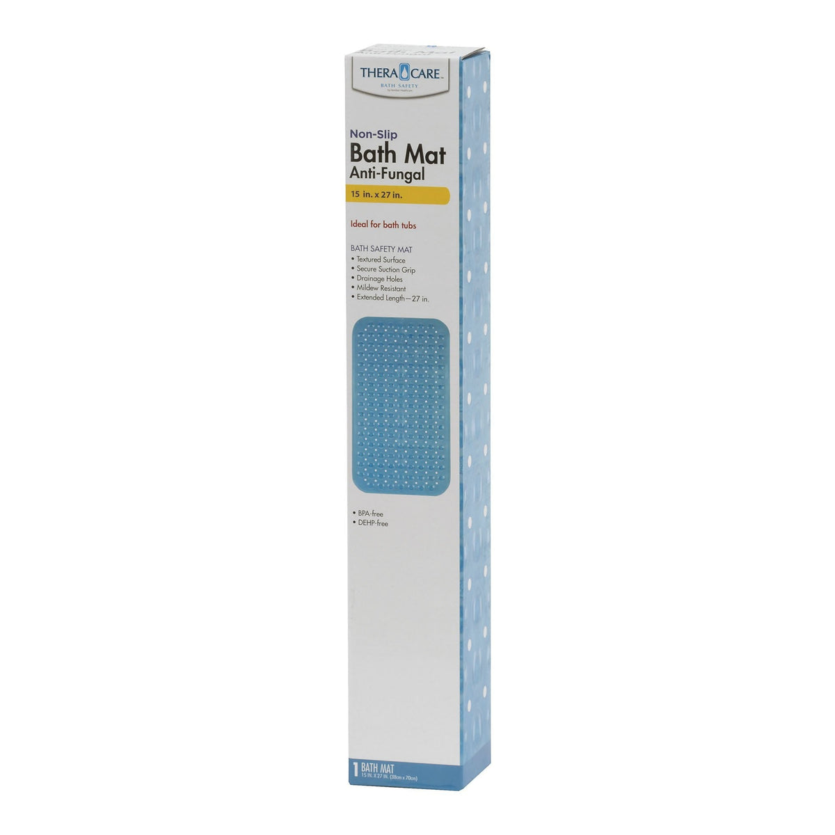 Theracare Non-Slip Vinyl Bath Mat, 15" x 27" - 19-110-Single - LL Medico